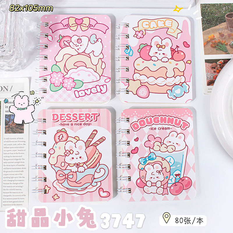 A7线圈本速写本线圈本不割手可爱少女卡通口袋便携学生记事本A7 Spiral-Bound Sketchbook—Cute, Cartoon-Style, Pocket-Sized, Portable Student Notebook That Won’t Cut Your Hands