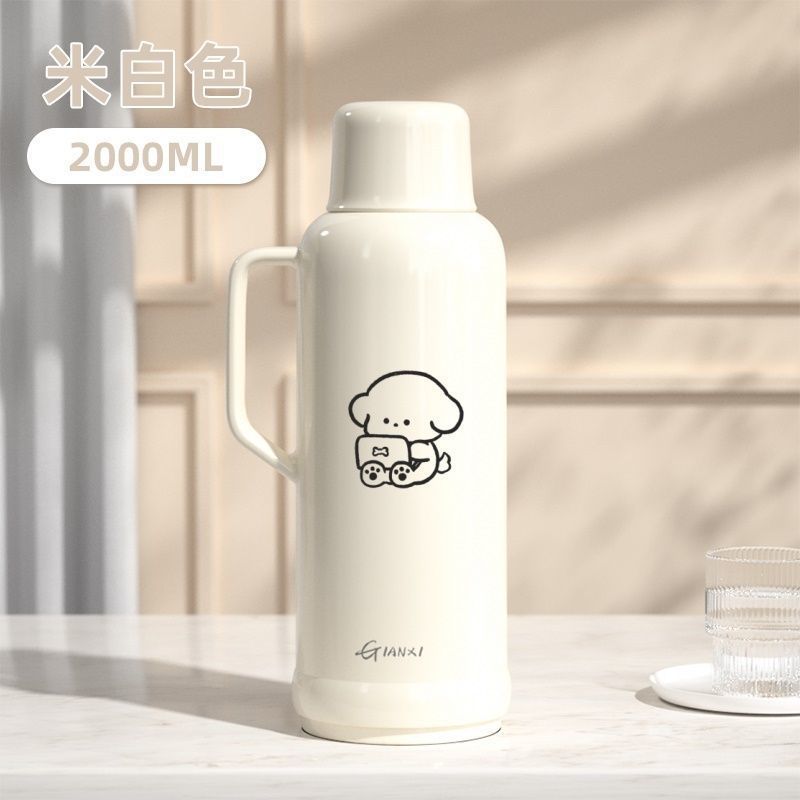 捷安玺大容量家用暖水壶加厚玻璃内胆热水瓶学生专用宿舍保温壶Large-Capacity Household Electric Kettle with Thickened Glass Liner—Insulated Water Bottle for Student Dormitories
