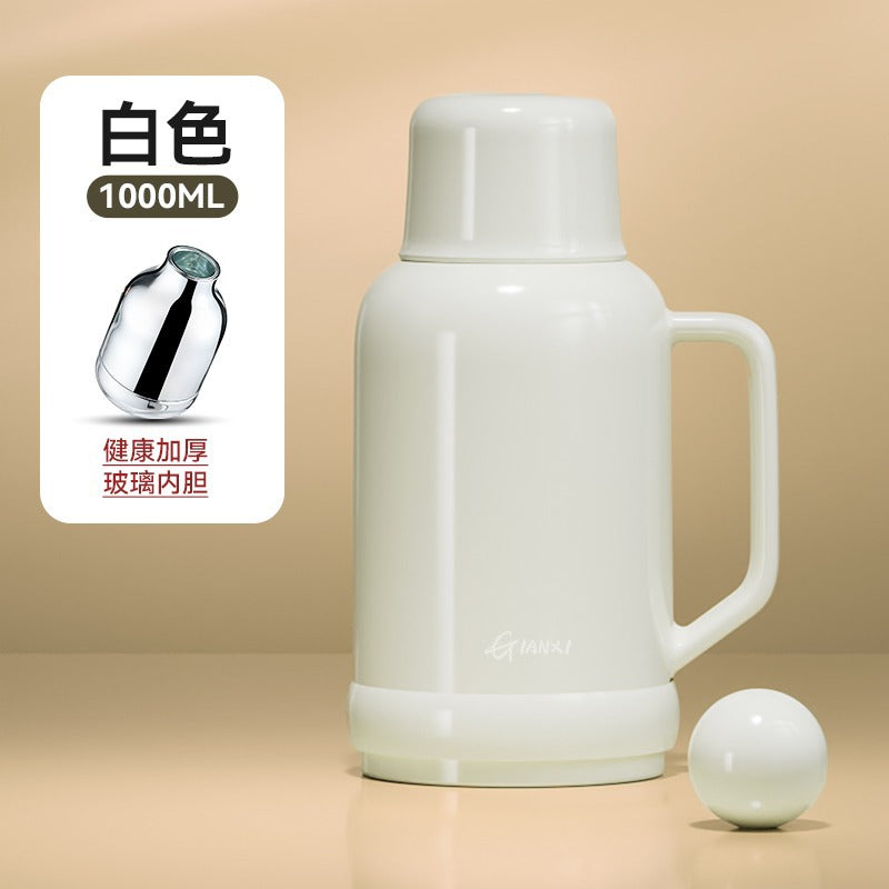 冬季玻璃内胆保温壶宿舍学生大容量热水壶家用热水瓶办公室小暖壶Winter-Ready Glass-Lined Insulated Kettle for Dorm Students, Large-Capacity Hot Water Kettle, Household Thermos, Office Mini Kettle