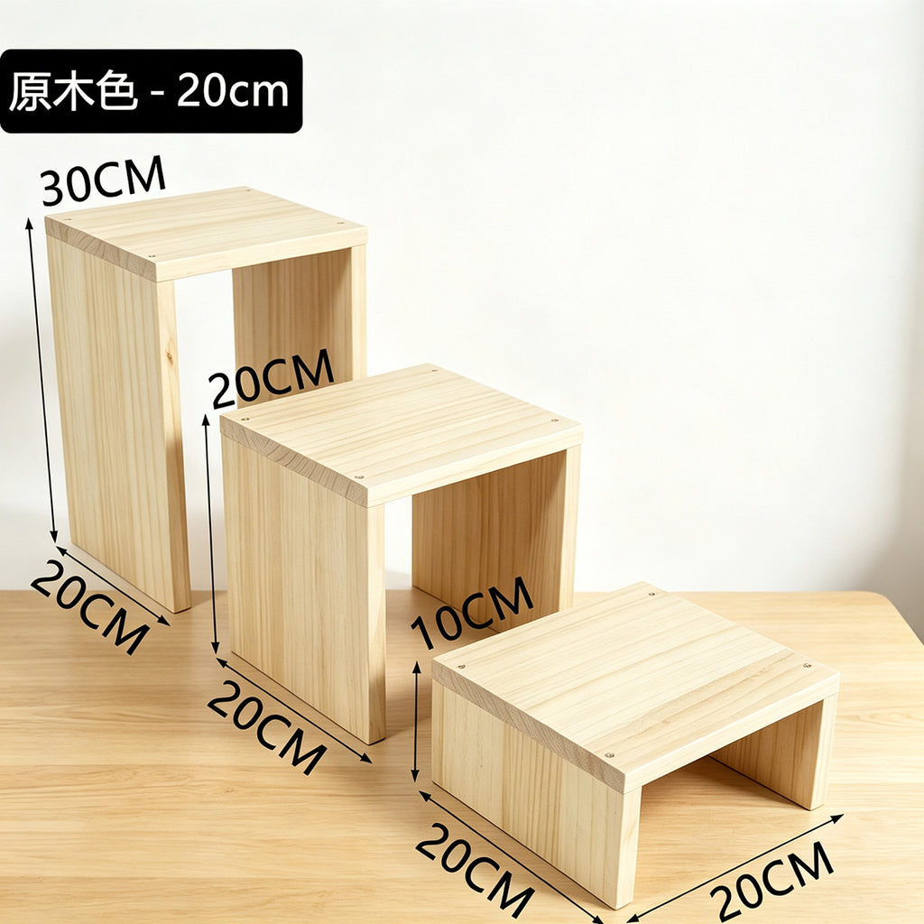 20cm宽实木多层阶梯置物架花盆绿植小花架名酒收纳陈列架展示架20cm-wide solid wood multi-tiered stepped shelving unit; plant pot and houseplant stand; fine wine storage and display rack