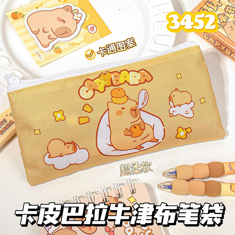 卡通牛津布单层笔袋小学生文具盒男孩款女孩铅笔盒文具袋Cartoon Oxford Cloth Single-Layer Pencil Case for Elementary School Students—Pencil Case for Boys and Girls
