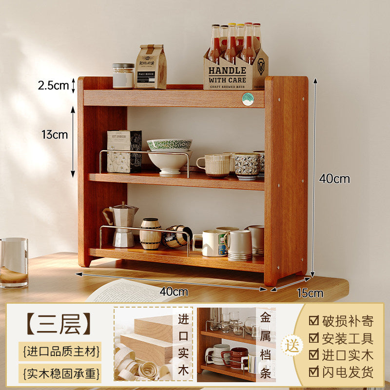 实木杯架置物架桌面防尘杯子收纳水杯茶杯茶具整理架小型台面柜子Solid wood cup rack, tabletop storage unit, dust-proof cup organiser, water cup and teacup storage, tea set organiser, small tabletop cabinet