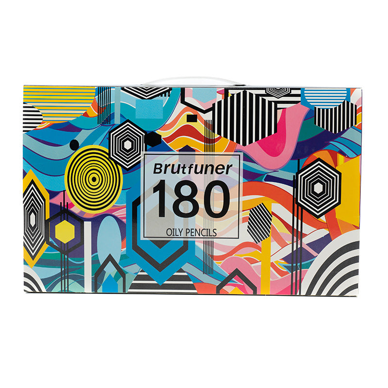 180色油性彩色铅笔绘画涂鸦多色彩铅水溶铅笔180-colour oil-based coloured pencils for drawing and doodling – multi-colour, water-soluble coloured pencils