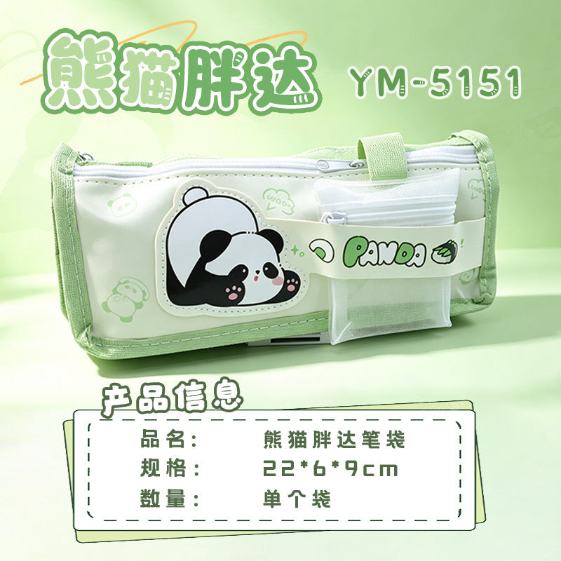 四层网纱零钱笔袋学生简约大容量文具盒小众不撞款铅笔袋 Four-Layer Mesh Coin Pouch: Minimalist, Large-Capacity Student Pencil Case—Unique and One-of-a-Kind