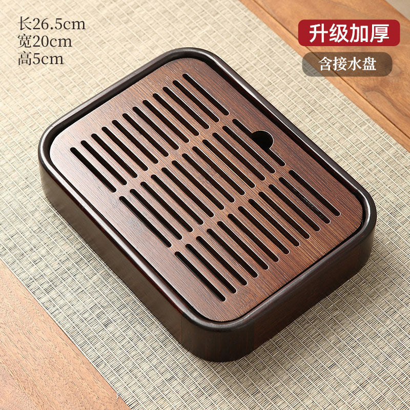 家用小型储水茶台功夫茶具竹制托盘办公茶室用茶盘商务礼品定制Small Home-Use Tea Set with Water Reservoir, Kung Fu Tea Set, Bamboo Tray, Tea Tray for Office Tea Rooms, Customizable Business Gifts