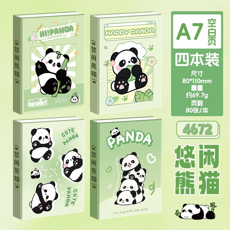 卡皮巴拉黄油小熊 A7 精装本学生便携多图案小本子可爱迷你手账本Capybara Butter Bear A7 Hardcover Student-Friendly Portable Multi-Patterned Notebook—Cute Mini Planner