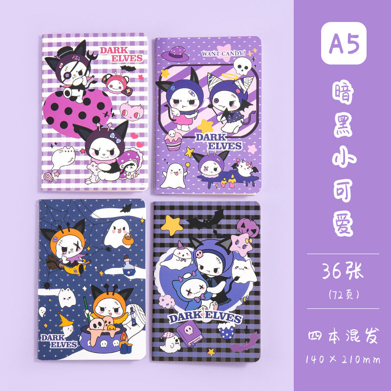 魔卡文化创意A5车线本可爱卡通图案笔记本学生学习文具手帐MoKa Cultural & Creative A5 Stitched Notebook with Cute Cartoon Designs—Student Study Stationery and Planner