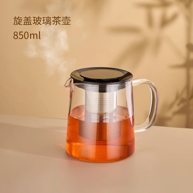 可拆卸茶壶玻璃耐高温围炉煮茶器大烧水壶泡茶专用煮茶壶Detachable Glass Teapot, Heat-Resistant, For Boiling Tea Over a Fire, Large Kettle, Specially Designed for Brewing Tea