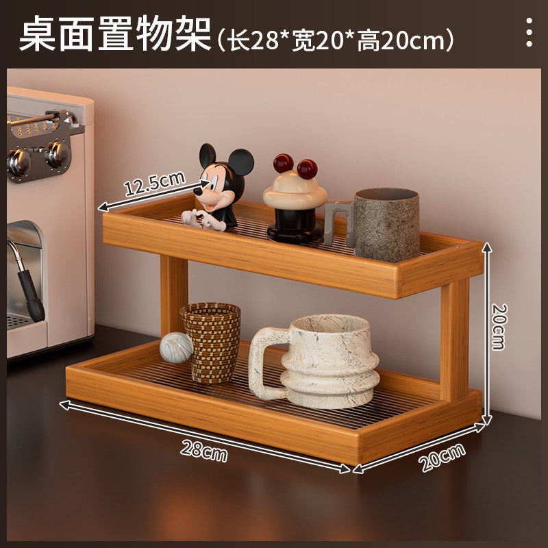博古架多层楠竹小型桌面茶具架子置物架展示柜台面桌上茶杯收纳架Multi-tiered nanmu bamboo display cabinet, small tabletop tea set stand, storage rack, display cabinet, tabletop teacup organiser