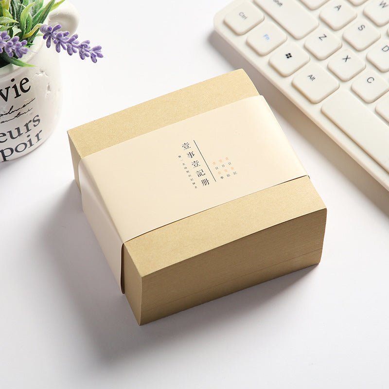 加厚方砖记事N次贴简约文具空白可撕便签本便利贴400张Thick Square Sticky Notes: Reusable, Minimalist Stationery, Blank, Tear-Off Sticky Note Pad, 400 Sheets