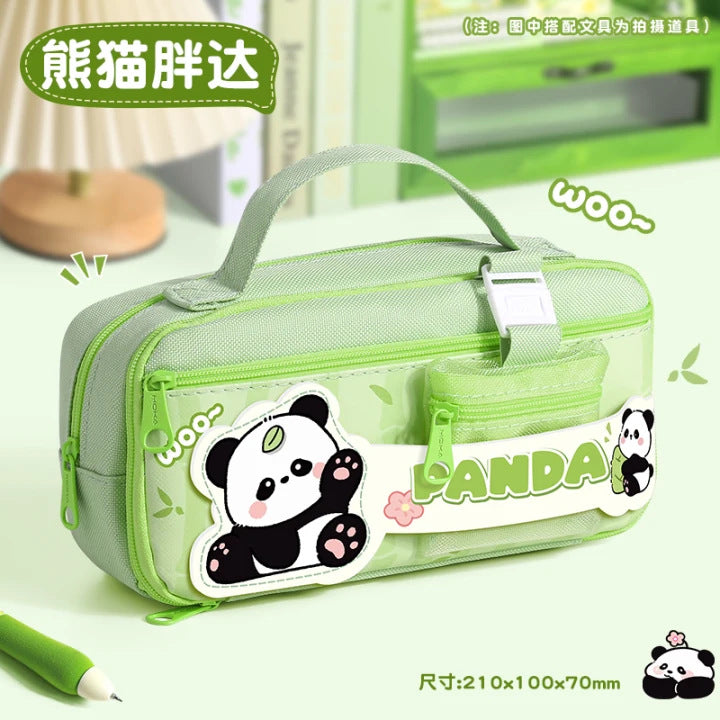 卡皮巴拉9层提手笔袋 学生大容量笔袋ins风小学生笔盒 Capybara 9-Layer Pen Case with Handle—Large-Capacity Student Pen Case for Elementary School Students