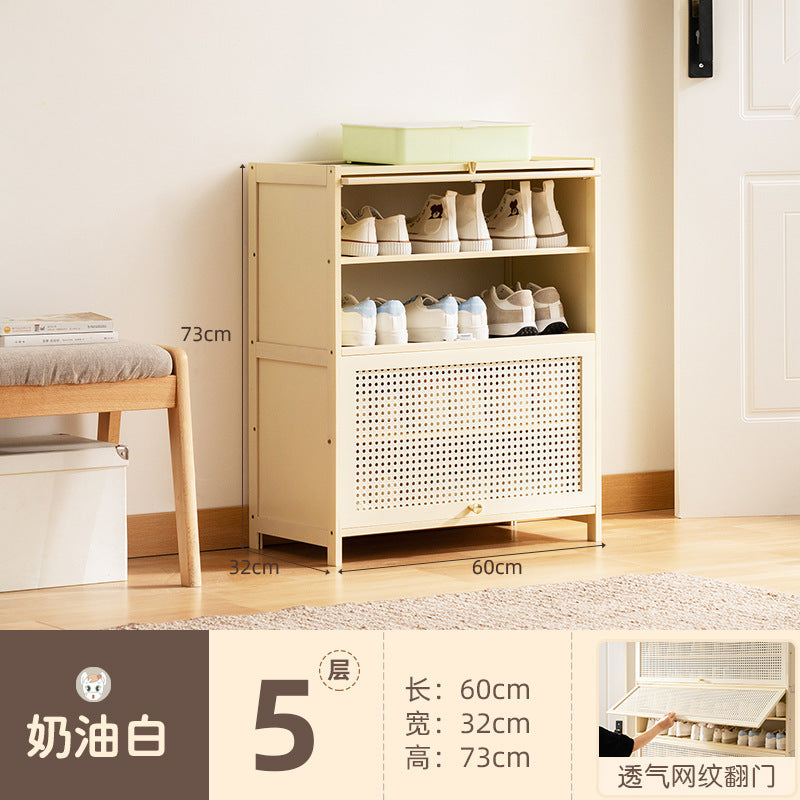 鞋柜家用门口入户鞋架子多层室内新款2025爆款神器简易收纳省空间Shoe cabinet for home use; entryway shoe rack; multi-tiered; new indoor design; best-seller; handy storage solution; space-saving