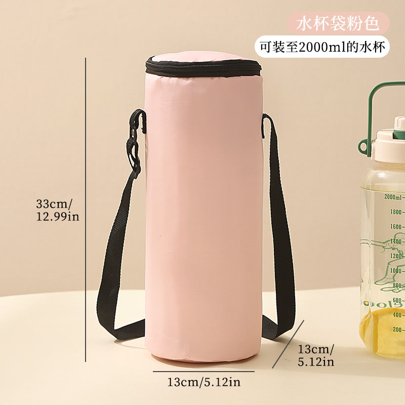 Insulated Water Bottle Case, Outdoor Portable Rucksack, Cross-Style Water Bottle Storage Pouch, Multifunctional Aluminium Foil Insulated Flask, Water Bottle Protective Cover