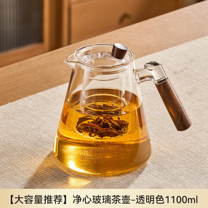 大容量玻璃茶壶电陶炉专用煮茶器茶水分离泡茶壶家庭小型功夫茶具 Large-Capacity Glass Teapot, Electric Ceramic Stove-Specific Tea Maker, Tea-Water Separation Teapot, Small Home-Use Gongfu Tea Set
