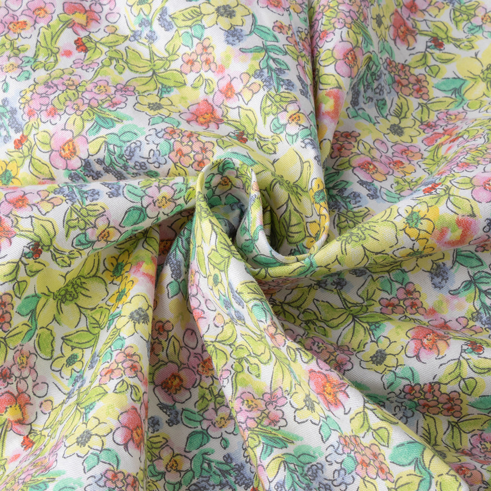 洋气小女孩连衣裙夏季女童碎花打缆裙 Stylish Little Girls' Dress: Summer Floral-Print Cable-Knit Dress for Girls