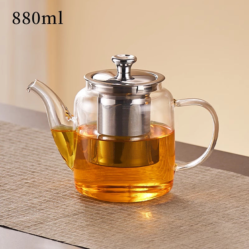 大容量茶壶泡茶家用大容量玻璃煮茶器茶水分离加厚耐高温茶具单壶Large-Capacity Teapot for Brewing Tea Household-Use Large-Capacity Glass Tea Maker Tea-Water Separation Thick-Walled, Heat-Resistant Teapot Single-Pot Set