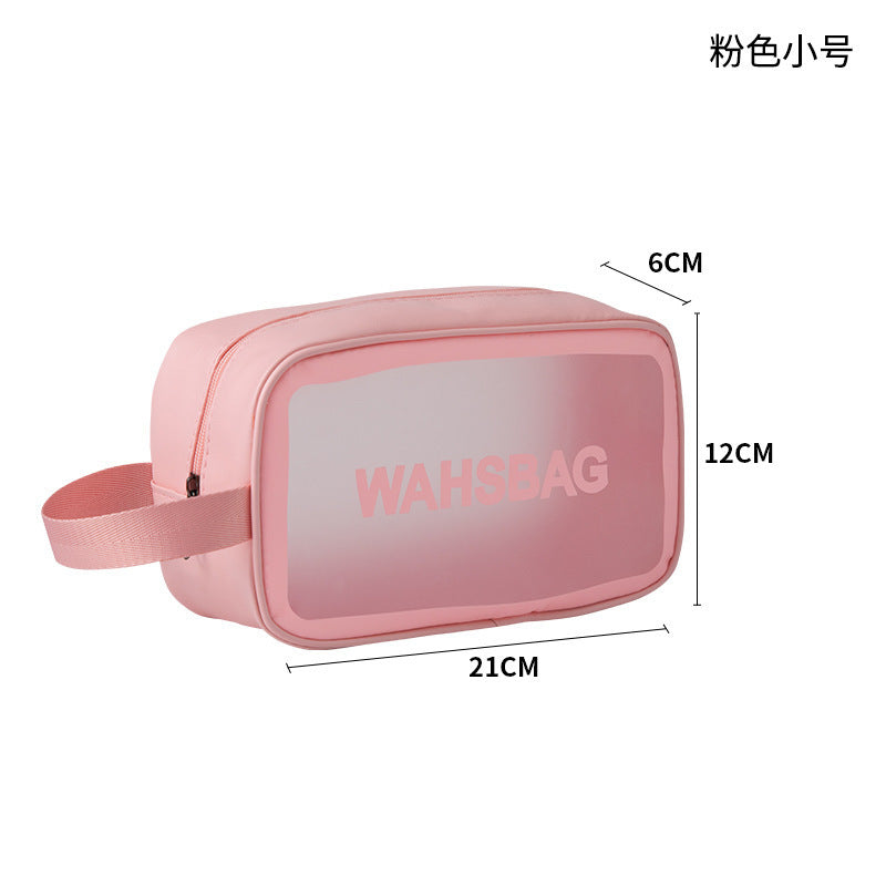 定制韩版化妆包大容量防水透明洗漱包多功能化妆品收纳袋ODMCustomised Korean-style make-up bag, large-capacity, waterproof, transparent toiletries bag, multi-functional make-up organiser, ODM