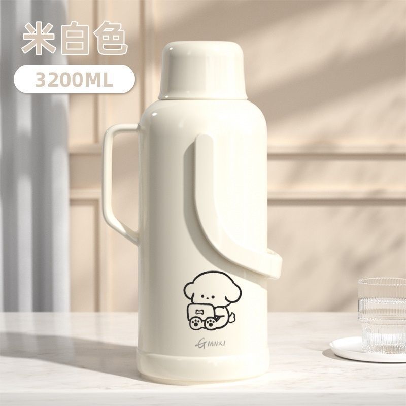 捷安玺大容量家用暖水壶加厚玻璃内胆热水瓶学生专用宿舍保温壶Large-Capacity Household Electric Kettle with Thickened Glass Liner—Insulated Water Bottle for Student Dormitories
