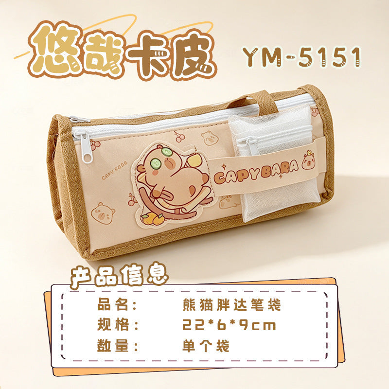 四层网纱零钱笔袋学生简约大容量文具盒小众不撞款铅笔袋 Four-Layer Mesh Coin Pouch: Minimalist, Large-Capacity Student Pencil Case—Unique and One-of-a-Kind