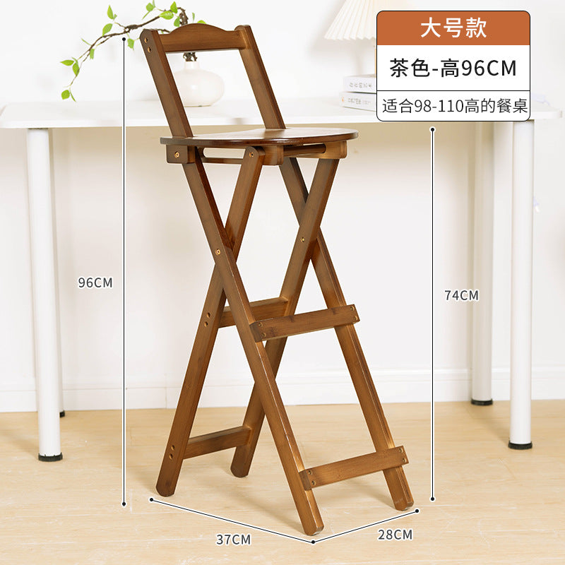 竹木吧台椅简约现代家用高脚凳吧台凳子咖啡奶茶店餐厅手机店椅子Bamboo and Wood Bar Stools: Minimalist, Modern Bar Stools for Home Use; High Stools for Cafés, Tea Shops, Restaurants and Mobile Phone Shops