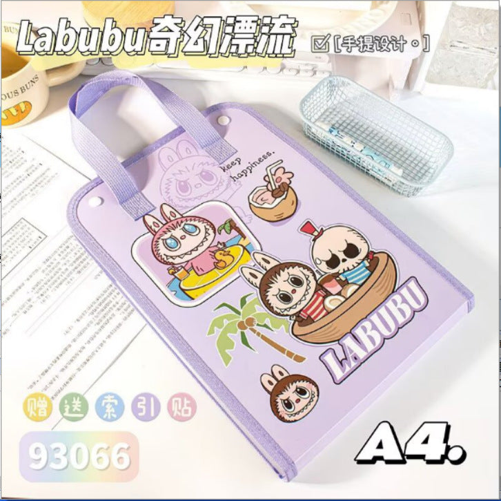 MOKA魔卡卡通竖版手提风琴包文件夹试卷收纳袋超划算手提风琴包袋MOKA Cartoon Vertical Accordion Tote Bag—Perfect for Organizing Files and Test Papers—Super Affordable Accordion Tote Bag