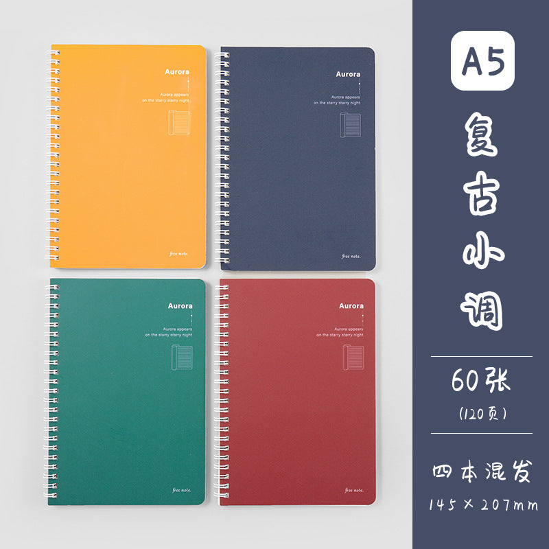 魔卡A5线圈本线圈横线本卡通学生文具记事本笔记本商务礼品活页 Magic Card A5 Spiral Notebook, Horizontal-Line Spiral Notebook, Cartoon-Themed Student Stationery, Notepad, Notebook, Business Gift, Loose-Leaf
