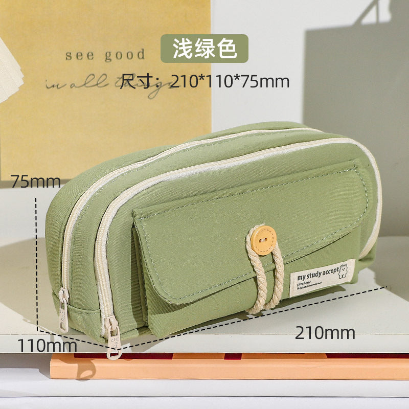 笔袋超大容量铅笔盒文具盒小学生初中ins风简约高中生文具袋Extra-Large Capacity Pencil Case / Stationery Case for Elementary, Middle, and High School Students – Minimalist Design