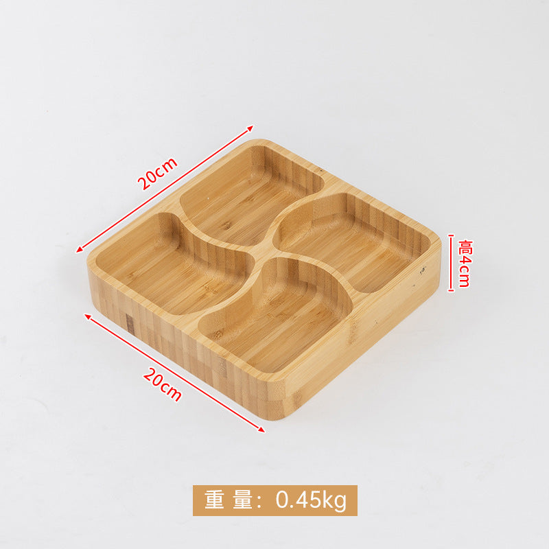 木质干果盘实木糖果点心围炉煮茶托盘家用中式茶盘订婚结婚果盘盒Wooden dried fruit tray, solid wood sweet and biscuit tray, tea-brewing tray for gathering round the fire, home-use Chinese-style tea tray, engagement and wedding fruit tray box