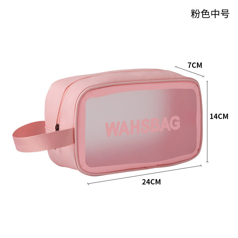 定制韩版化妆包大容量防水透明洗漱包多功能化妆品收纳袋ODMCustomised Korean-style make-up bag, large-capacity, waterproof, transparent toiletries bag, multi-functional make-up organiser, ODM