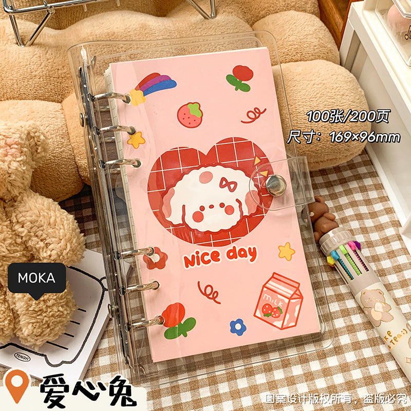 MOKA少女心手账本套装素材大礼包高颜值活页线圈本学生女生笔记本MOKA Girly Planner Set: A Huge Bundle of Materials—Stylish Spiral-Bound Notebook for Students and Girls