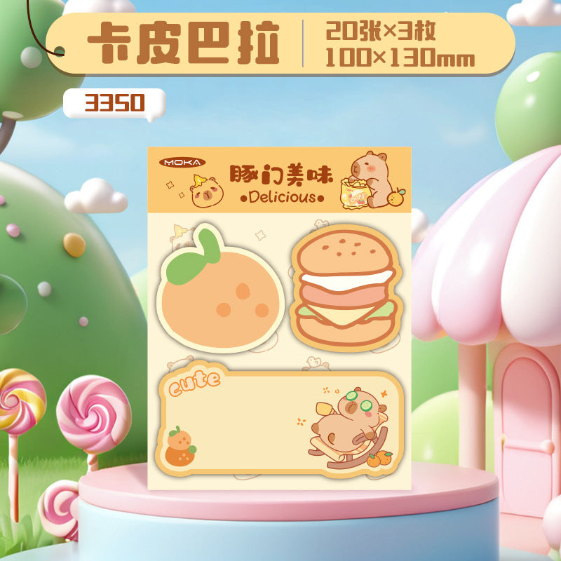 卡皮巴拉可爱卡通便利贴熊猫手帐多功能异形便签贴纸可撕便签纸Cute Capybara Cartoon Sticky Notes, Panda Planner, Multifunctional Shaped Sticky Notes, Peel-Off Sticky Notes