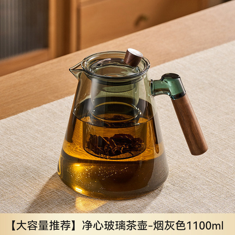 大容量玻璃茶壶电陶炉专用煮茶器茶水分离泡茶壶家庭小型功夫茶具 Large-Capacity Glass Teapot, Electric Ceramic Stove-Specific Tea Maker, Tea-Water Separation Teapot, Small Home-Use Gongfu Tea Set