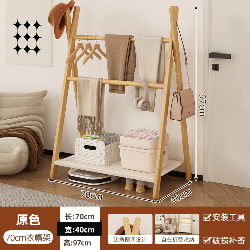 晾衣架交叉毛巾架落地折叠阳台晾被小型简易伸缩晒衣架子Clothes drying rack, cross-shaped towel rack, freestanding folding balcony quilt drying rack, small and simple telescopic clothes drying rack