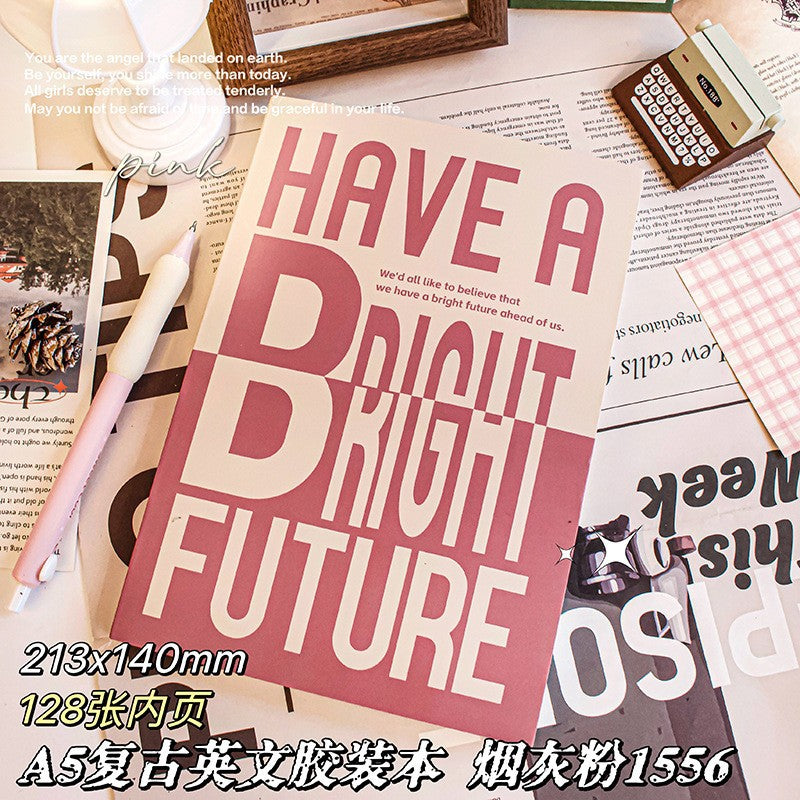MOKA魔卡美式复古A5胶装本超厚本子学生专用ins高颜值记事空白本MOKA American Retro A5 Perfect-Bound Notebook—Extra-Thick, Student-Friendly, Instagram-Worthy, High-Quality Blank Notebook