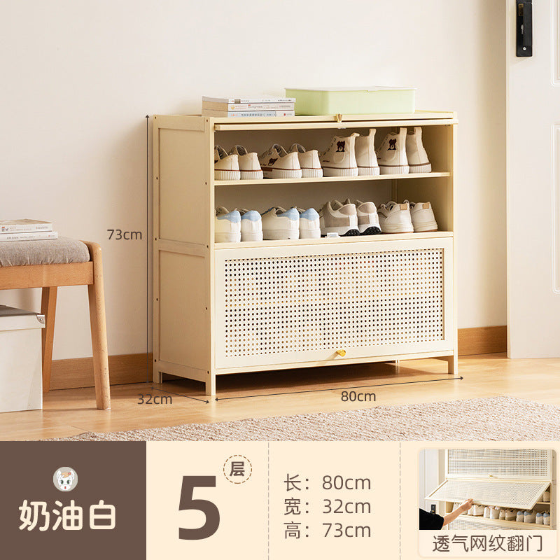 鞋柜家用门口入户鞋架子多层室内新款2025爆款神器简易收纳省空间Shoe cabinet for home use; entryway shoe rack; multi-tiered; new indoor design; best-seller; handy storage solution; space-saving