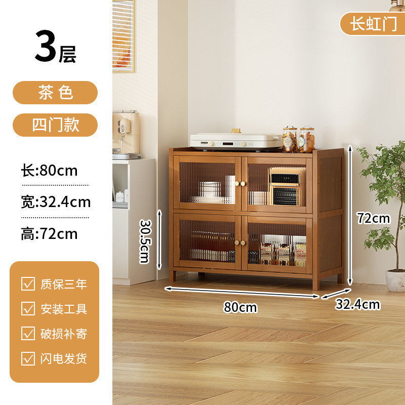 餐边柜靠墙一体储物柜中古风多功能茶水柜客厅Wall-mounted sideboard with integrated storage unit – vintage-style multifunctional tea cabinet for the living room