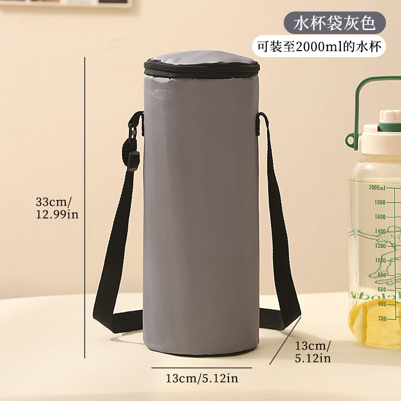 Insulated Water Bottle Case, Outdoor Portable Rucksack, Cross-Style Water Bottle Storage Pouch, Multifunctional Aluminium Foil Insulated Flask, Water Bottle Protective Cover