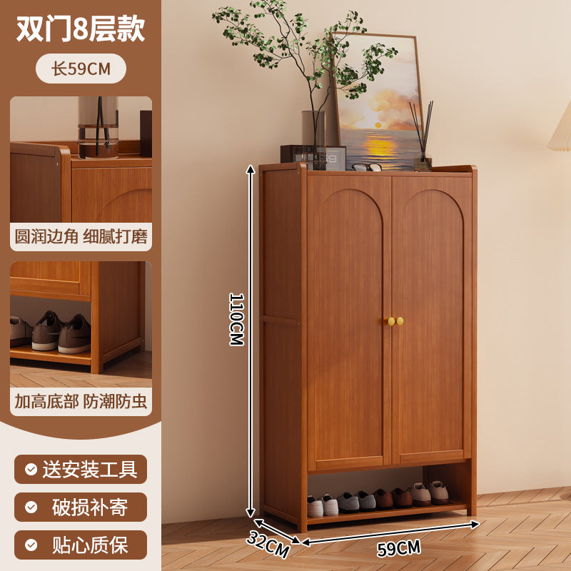 鞋柜家用门口一体多层简易玄关收纳置物架轻奢家居大容量防尘鞋架Shoe Cabinet: Simple, Multi-Tiered All-in-One Entryway Storage Unit for the Home – Light Luxury Style, Large Capacity, Dust-Proof Shoe Rack