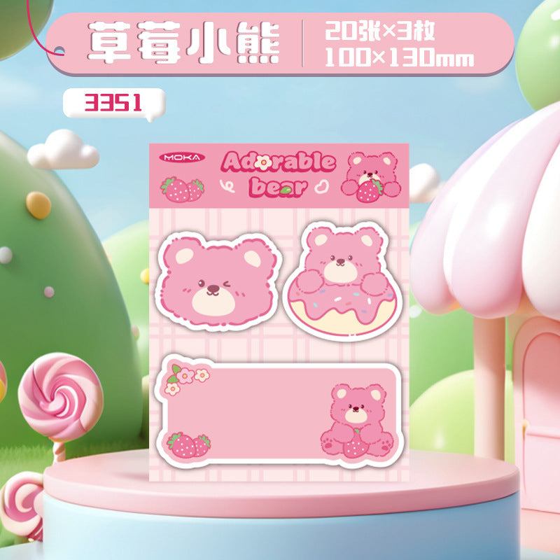 卡皮巴拉可爱卡通便利贴熊猫手帐多功能异形便签贴纸可撕便签纸Cute Capybara Cartoon Sticky Notes, Panda Planner, Multifunctional Shaped Sticky Notes, Peel-Off Sticky Notes