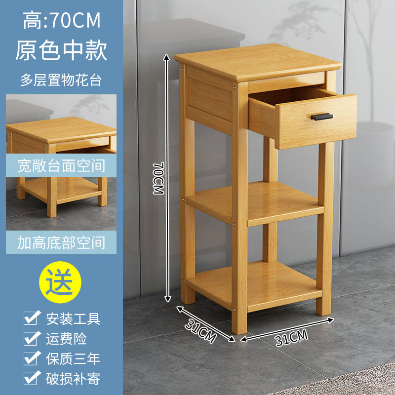 沙发边几小茶几实木客厅茶水柜家用卧室床头柜现代简约收纳置物架Sofa side table, small coffee table, solid wood living room tea cabinet, home bedroom bedside table, modern minimalist storage unit