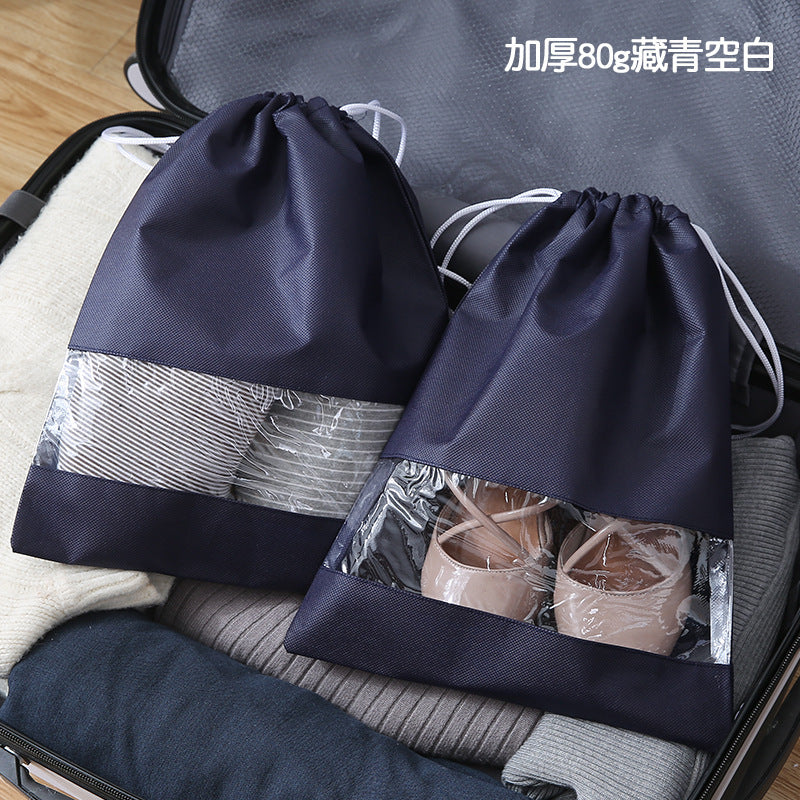 OEM鞋子收纳袋加厚无纺布防水鞋袋贴牌烫标旅行收纳鞋袋OEM shoe storage bags: thickened non-woven fabric, waterproof shoe bags, private label, hot-stamped labels, travel shoe storage bags