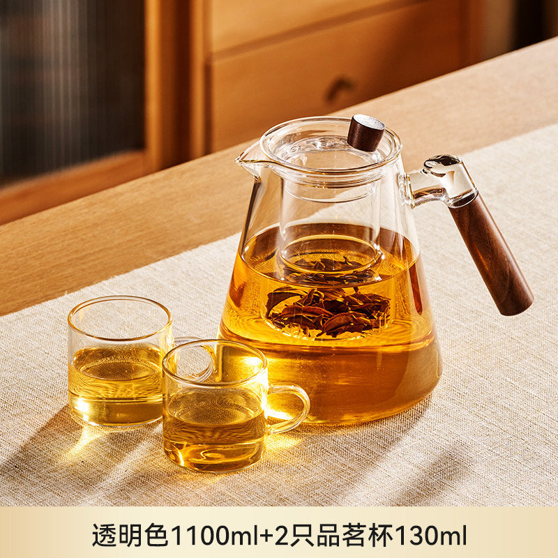 大容量玻璃茶壶电陶炉专用煮茶器茶水分离泡茶壶家庭小型功夫茶具 Large-Capacity Glass Teapot, Electric Ceramic Stove-Specific Tea Maker, Tea-Water Separation Teapot, Small Home-Use Gongfu Tea Set