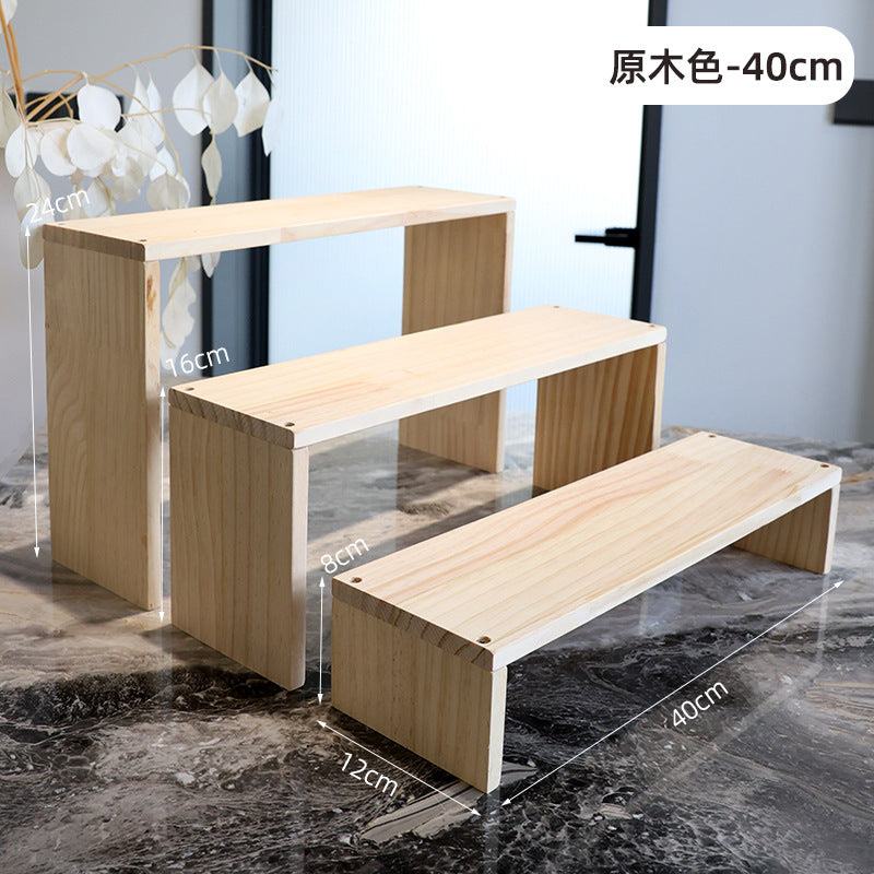 12CM宽度复古碳化木质展示架花架收纳博古架绿植盆栽茶杯茶具文玩12 cm wide vintage carbonised wood display stand, flower stand, storage cabinet and curio cabinet for houseplants, potted plants, teacups, tea sets and collectables