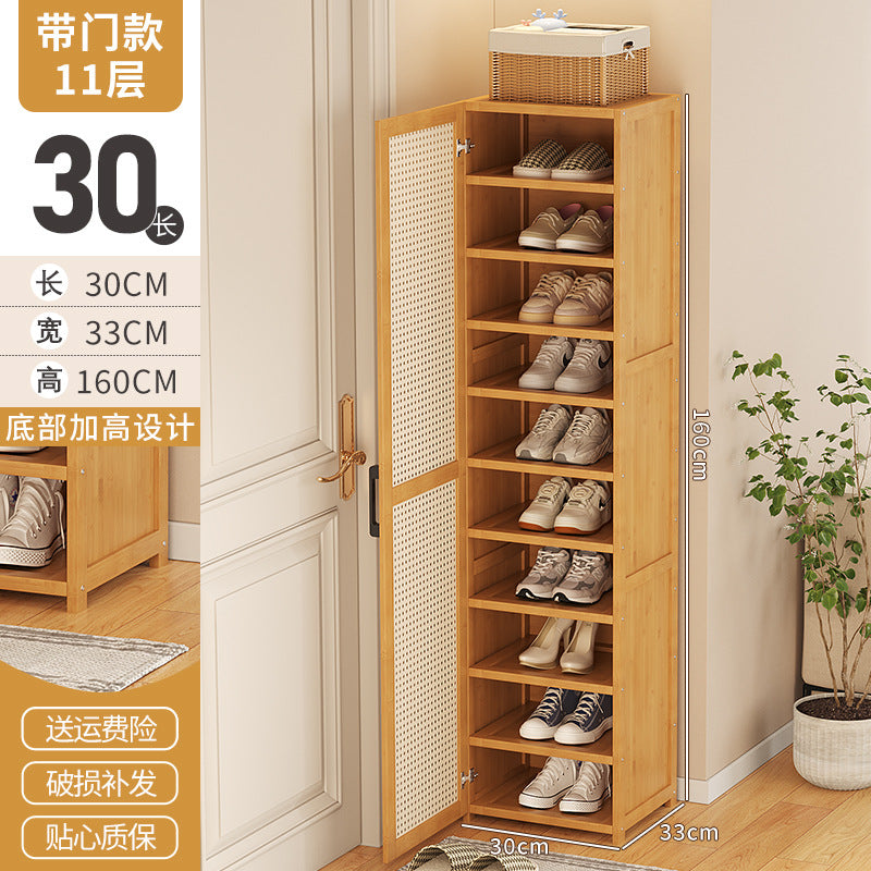 新款爆款收纳神器鞋柜子门口家用省空间出租屋用小窄宿舍鞋架New, Best-Selling Storage Solution: Shoe Cabinet for the Hallway – Space-Saving for the Home, Ideal for Rental Flats and Narrow Dorm Rooms
