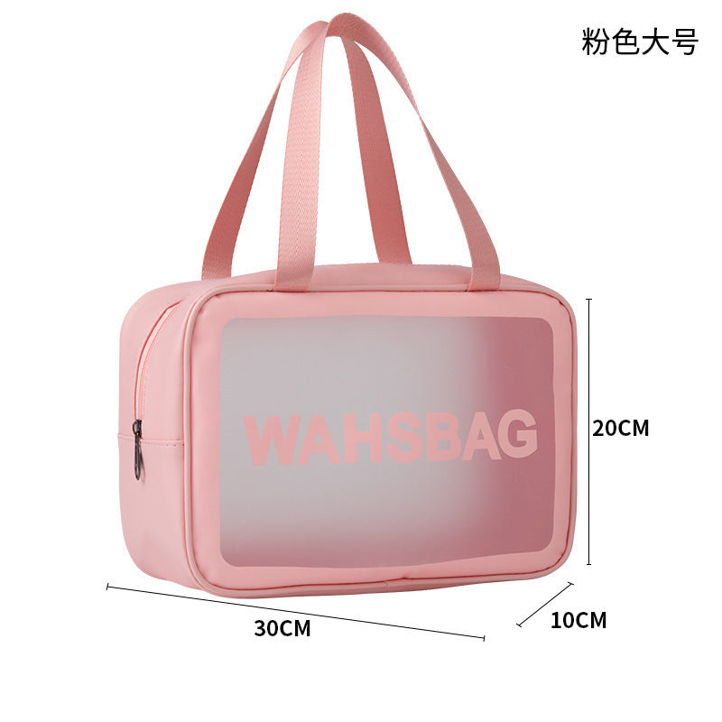 定制韩版化妆包大容量防水透明洗漱包多功能化妆品收纳袋ODMCustomised Korean-style make-up bag, large-capacity, waterproof, transparent toiletries bag, multi-functional make-up organiser, ODM