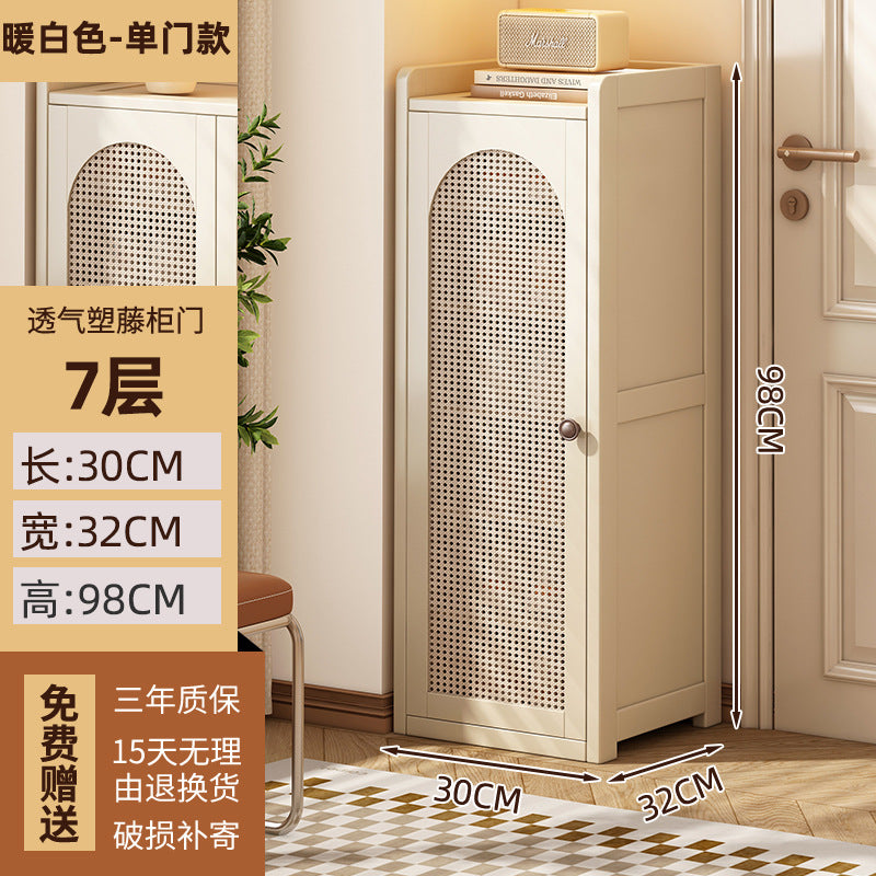 鞋架小窄门口防尘宿舍小型收纳出租房用入户简易带门鞋柜新款Shoe rack for narrow doorways, dust-proof, for student accommodation, compact storage, for rented flats – new model of simple entryway shoe cupboard with door