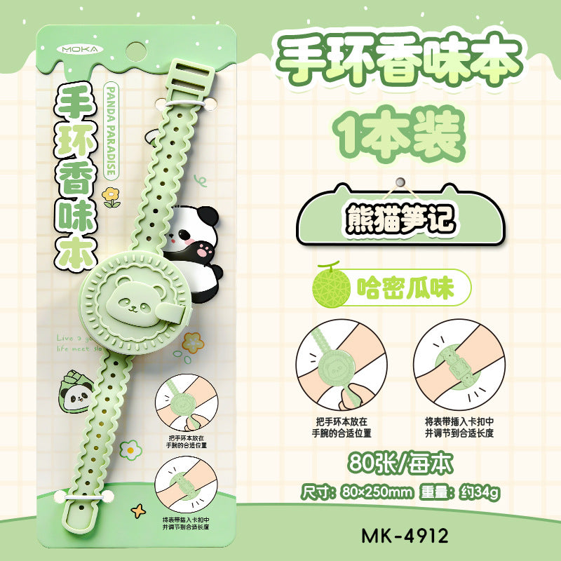 创意儿童手环香味便签空白小本子卡皮巴拉记事本便签本可撕Creative Kids' Wristband-Scented Sticky Notes, Blank Notebook, Capybara-Themed Notepad, Tear-Off Sticky Notes