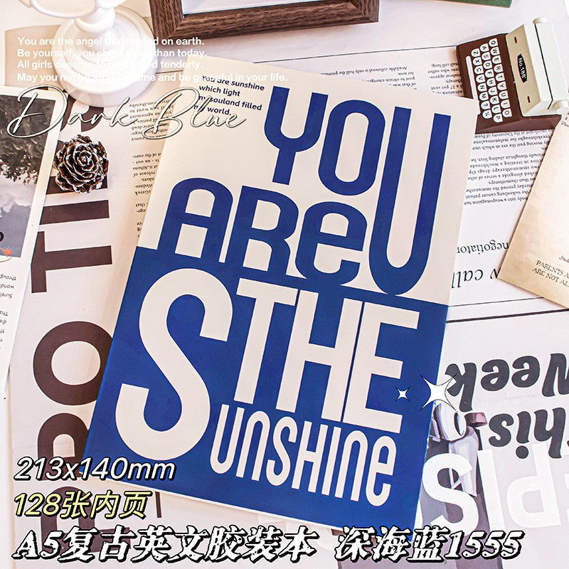 MOKA魔卡美式复古A5胶装本超厚本子学生专用ins高颜值记事空白本MOKA American Retro A5 Perfect-Bound Notebook—Extra-Thick, Student-Friendly, Instagram-Worthy, High-Quality Blank Notebook