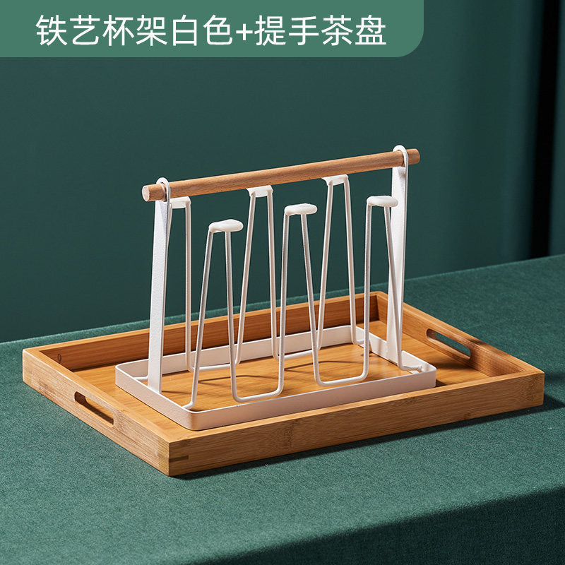 玻璃杯子收纳架家用客厅高级置物架茶杯水杯置物架桌面铁艺杯架Glass Cup Storage Rack, Home Living Room Premium Shelving Unit, Tea Cup and Water Glass Holder, Desktop Wrought Iron Cup Holder