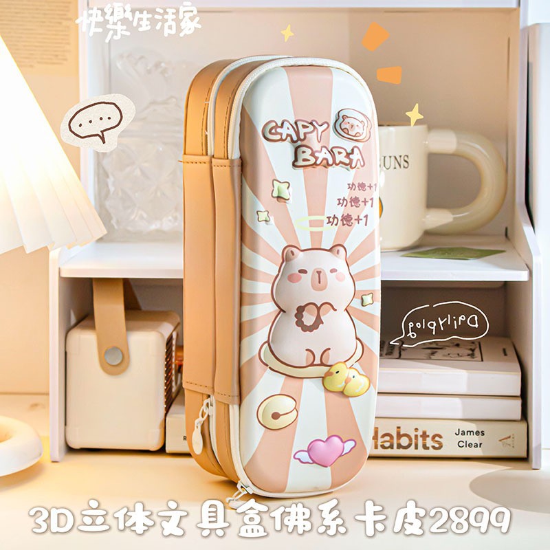 MOKA卡通动漫3D笔盒儿童文具盒可爱学生笔袋大容量创意铅笔盒 MOKA Cartoon 3D Pencil Case for Kids—Cute Student Pencil Case with Large Capacity